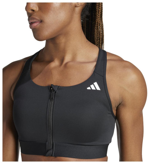 Adidas Γυναικείο μπουστάκι Powerreact Training Medium-Support Zip Bra